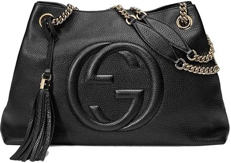 gucci shoulder bag with gold chain|gucci shoulder bag black handbags.